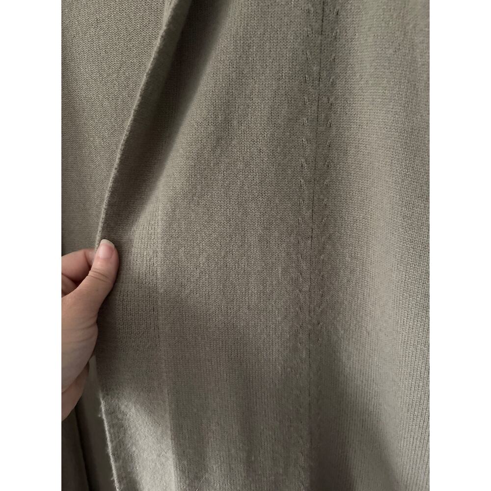 Vince 100% Cashmere Open Front Long Sleeve Cardigan Medium Taupe Sweater - Picture 6 of 7